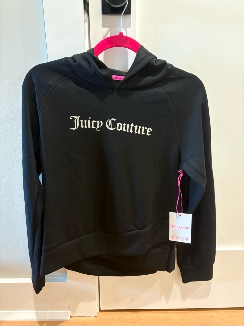 New Juicy Couture Black Hoodie with logo  size medium